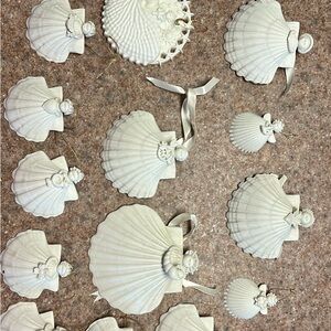 Elegant Cream Shell Ornaments